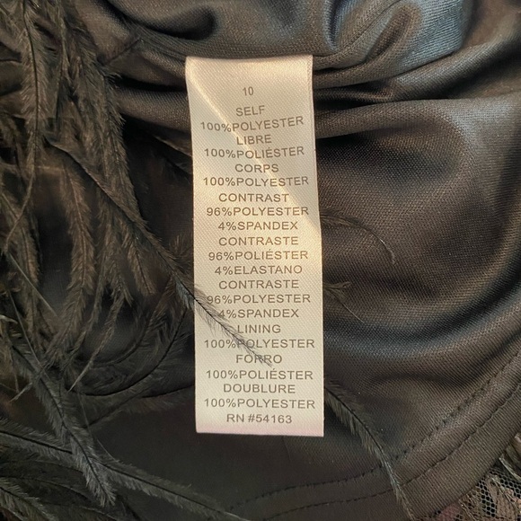 Jessica Simpson Sequin Feather Black Dress Party Cocktail size 10 NWTs - Picture 12 of 16